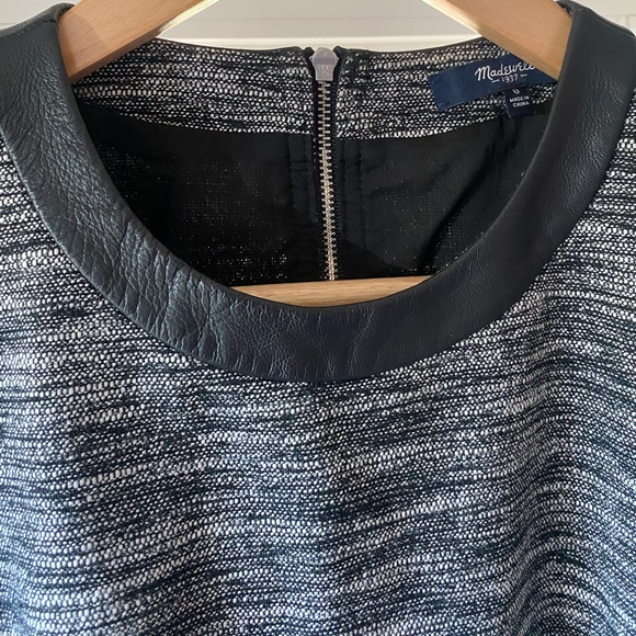 Madewell Black and White A-line Sleeveless Dress Size 0 - Picture 4 of 9